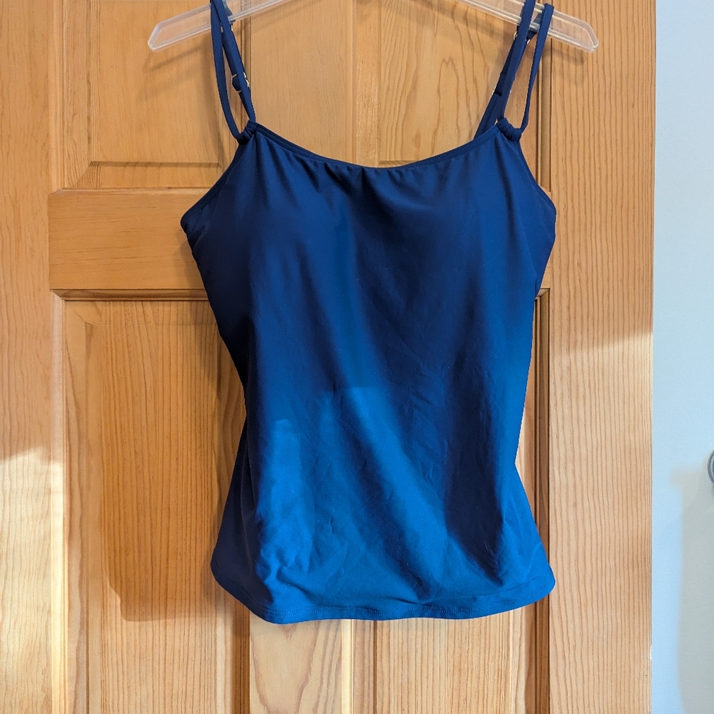 Sunsets  aqua underwire tankini top and fold over high waist bikini bottom